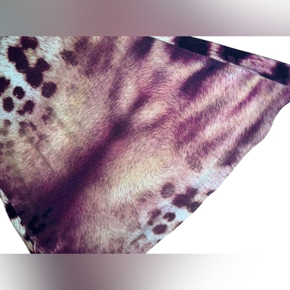 Sky Top Western Leopard Chic Leather Halter Top Strappy halter tie straps XS y2k - Picture 6 of 16